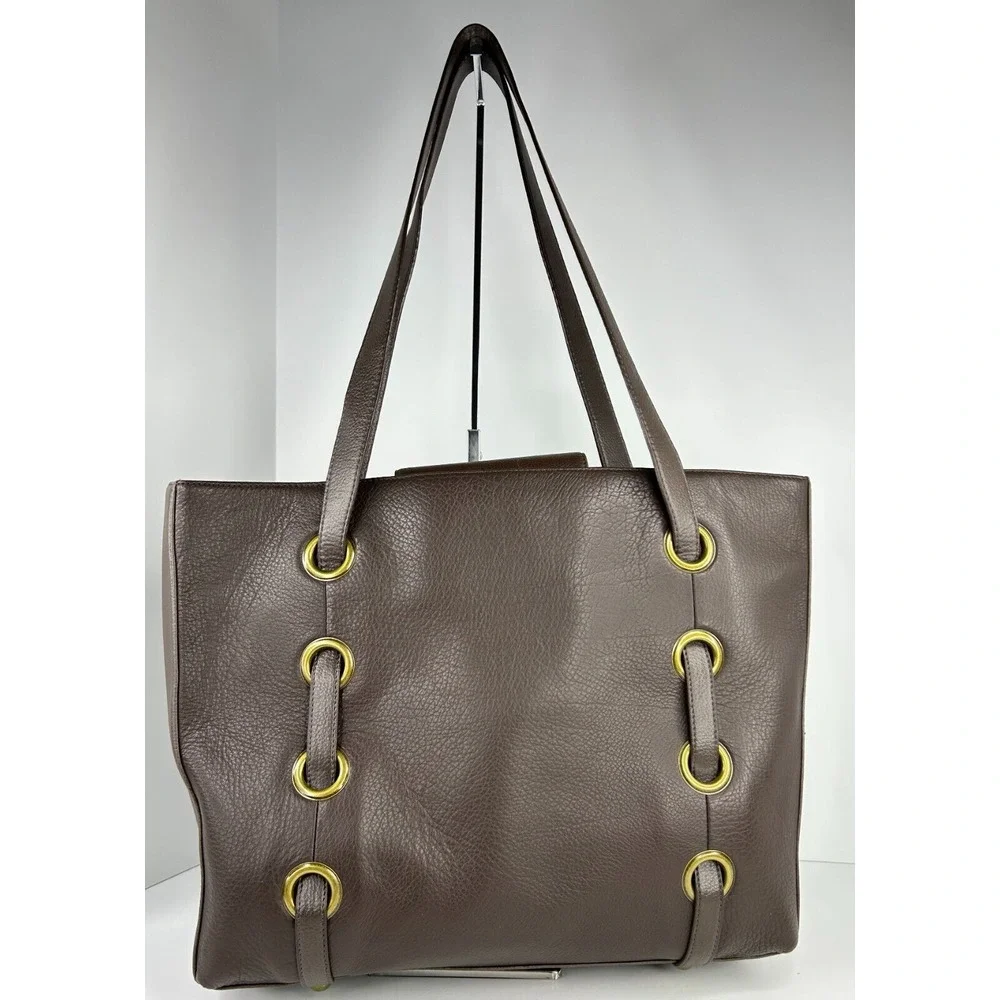 Buxton Extra Large Brown Leather Tote Laptop Boss Lady Bag‎ NWOT